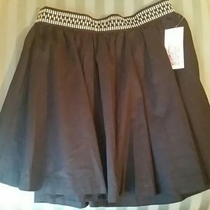 H&M black flare mini skirt